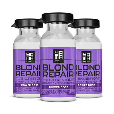 Kit Ampola Reconstrutora Yamá Blond Repair 18ml C/3 Unidades