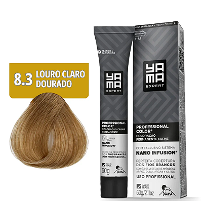 Coloração Prof Nano Infusion 8.3 Louro Claro Dourado Yamá