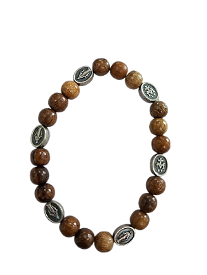 Pulseira madeira religiosa NSG