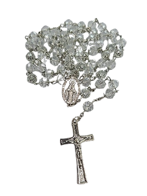 Terço cristal Nossa Senhora das Graças