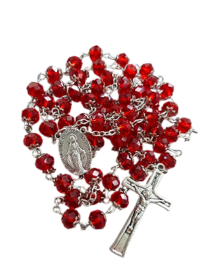Terço cristal Nossa Senhora das Graças