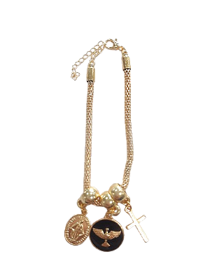 Pulseira religiosa folheada NSG