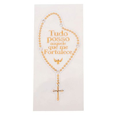 Adesivo G terço Tudo posso Naquele que me fortalece