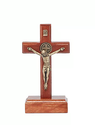 Crucifixo mesa madeira 7cm