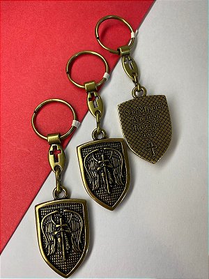 Chaveiro São Miguel Arcanjo Dourado