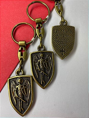 Chaveiro São Miguel Arcanjo Dourado