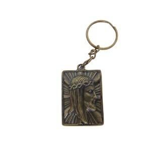 (M.F.P GREGORIO) CHAVEIRO DUAS ALCAS COM ORACAO OURO VELHO
