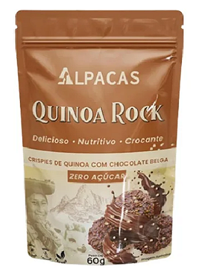 ALPACAS - CEREAL CRISPY  QUINOA - Chocolate Belga - ZERO AÇUCAR - 60g
