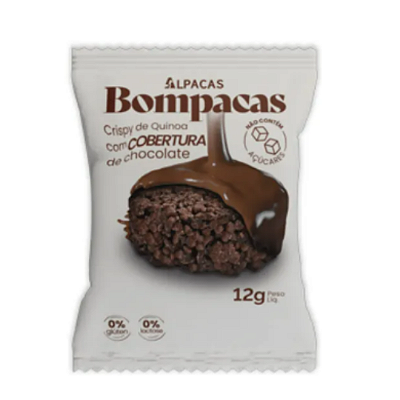 ALPACAS - BOMPACAS CRISPY de QUINOA - Com Cobertura - Chocolate - 12g