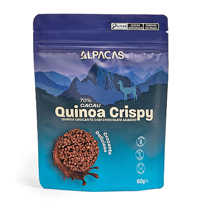 ALPACAS - CEREAL CRISPY  QUINOA - Chocolate Amargo 70% - 60g