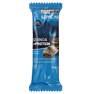 ALPACAS - BARRA QUINOA + PROTEIN - Cookies and Cream - 40g