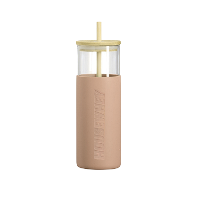 Garrafa de Vidro com tampa de bambu Housewhey – 500ml