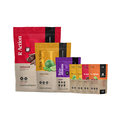 KIT ENDURANCE ENERGY - R-Action, Ultra Action, Beta-Alanina, + Sachês Ultra Action, R-Action, In-Action
