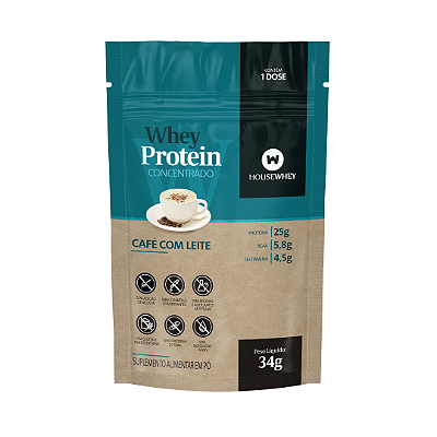 SACHÊ WHEY PROTEIN CONCENTRADO CAFE COM LEITE - 34g