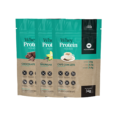 WHEY PROTEIN ISOLADO - HI PROTEIN - caixa mista com 15 sachês de 34g