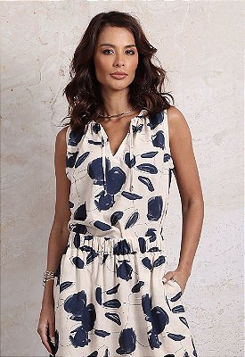 BLUSA FLORAL ABSTRATA