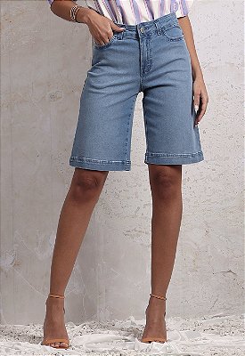 BERMUDA JEANS BARRA LARGA