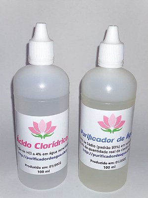 Kit Clorito de Sódio + ativador HCl 4% - frascos 100 ml