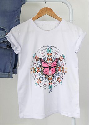 T-shirt Papillons Branco