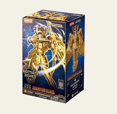 Boneco Blokees Aiolos Sagittarius Champion Class Saint Seiya Novo