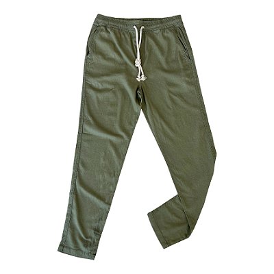 Calça Linho + Viscose + Elastano