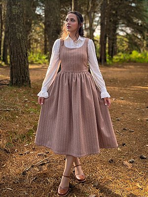 Vestido Claire (Chevron Bege)