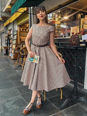Vestido Audrey (Xadrez)