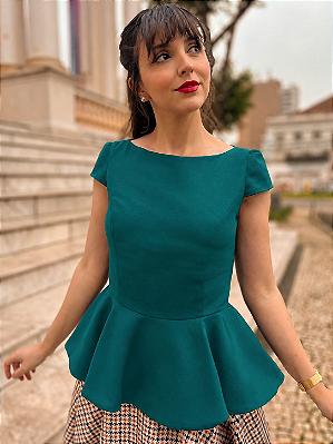 PRONTA ENTREGA - Blusa Audrey (Verde Jade)