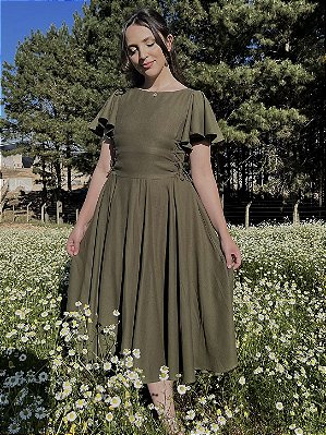 Vestido Aurora (Verde Oliva)