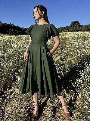 Vestido Aurora (Verde Floresta)