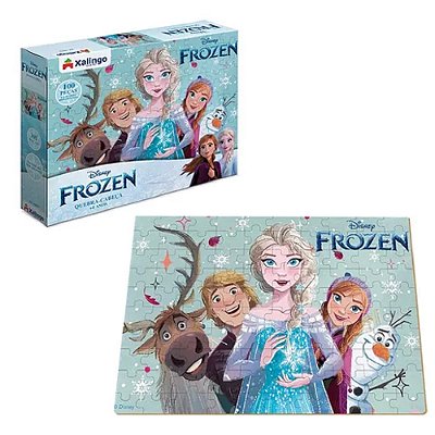 Quebra-cabeça Frozen Disney Em Madeira Quebra Cabeça 100 Pçs