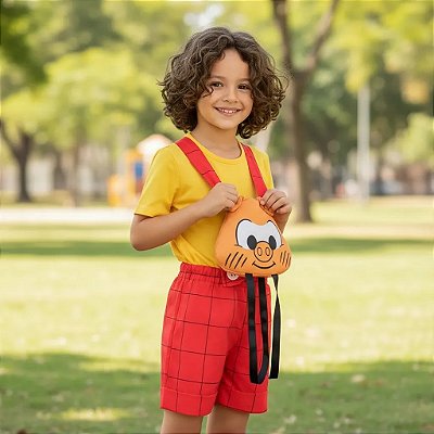 Fantasia Cascão Turma Da Mônica Infantil Mochila Chovinista