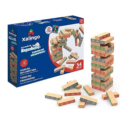 Jogo Torre De Equilíbrio Engenheiro Com Roleta Madeira