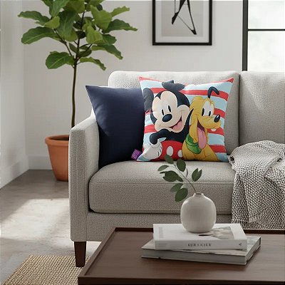 Almofada Mickey Friends Enchimento Em Fibra Disney 40x40cm