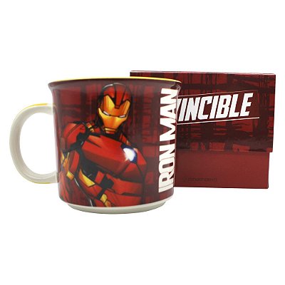 Caneca Iron Man Homem De Ferro 350ml com Caixa Marvel