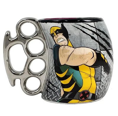 Caneca Soco Inglês Wolwerine Marvel X-men 350ml Ceramica