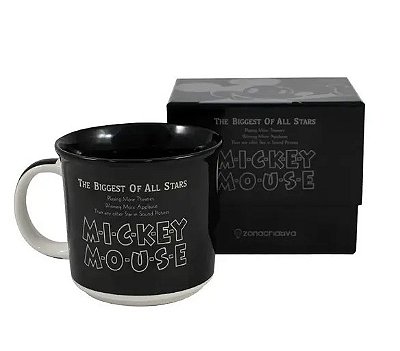 Caneca Mickey Mouse Dark The Biggest Porcelana 350ml