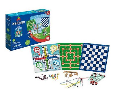Jogo de Xadrez Escolar Brinquedo Educativo com Tabuleiro de Madeira Jogos e  Desafios Bambalalão Brinquedos Educativos