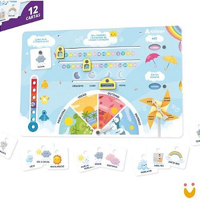 Calendário Meteorológico Clima Steam Brincadeira Educativa