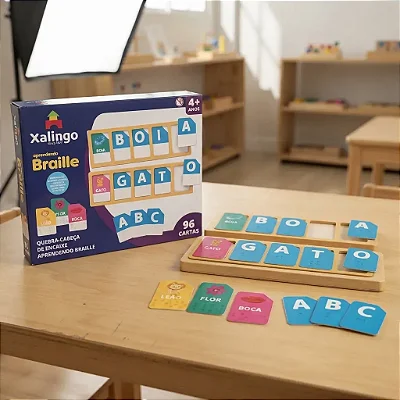 Quebra Cabeça Aprendendo Braille 96 Pçs Educativo Inclusivo