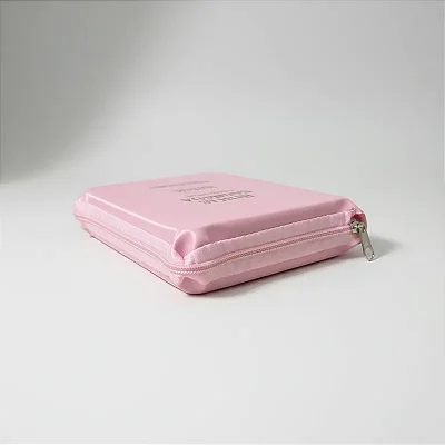 Bíblia Sagrada Letra Grande Com Harpa Com Zíper Cor Rosa