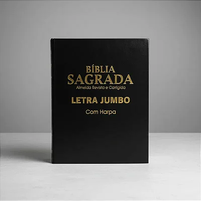 Bíblia Sagrada Letra Jumbo Fecha C/ Ziper Preto Culto