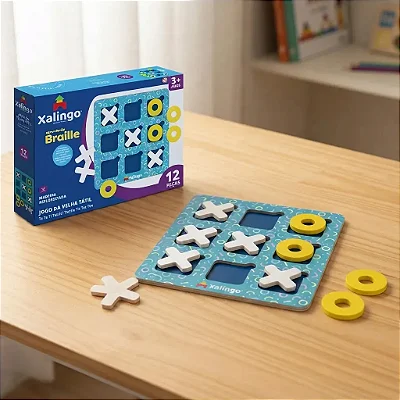 Jogo Da Velha Tátil Aprendendo Braille Habilidade Visuais