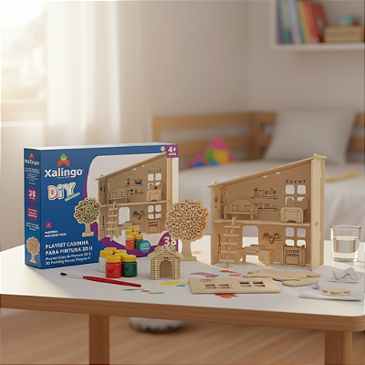 Quebra Cabeça Casinha 3d Para Pintar Pintura Criar Imaginar