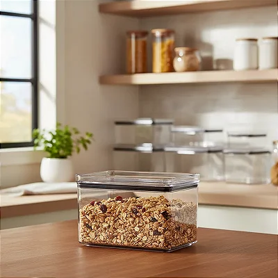 Pote Hermético Quadrado Empilhável Lumini Paramount 1.800ml