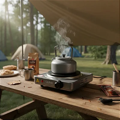 Fogareiro Portátil Uma Boca Elétrico De Mesa 110v Ou 220v