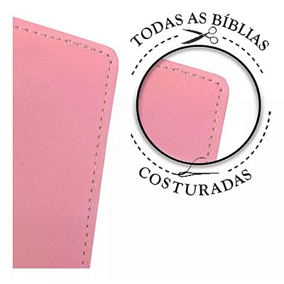 Bíblia Sagrada Letra Hipergigante Com Harpa c/ Caneta Pink