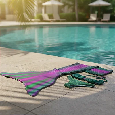 Cauda de Sereia Completa Super Confortável para Nadar Vitória