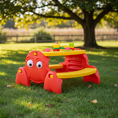 Mesinha Infantil Sirizinho Xalingo Com Bancos Acoplados