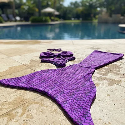 Cauda De Sereia Nadadeira Completa Confortável Carol